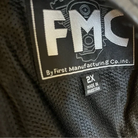 FMC Black 100% Leather Riding Cowboy/Cowgirl Motorcycle Chaps Sz 2X